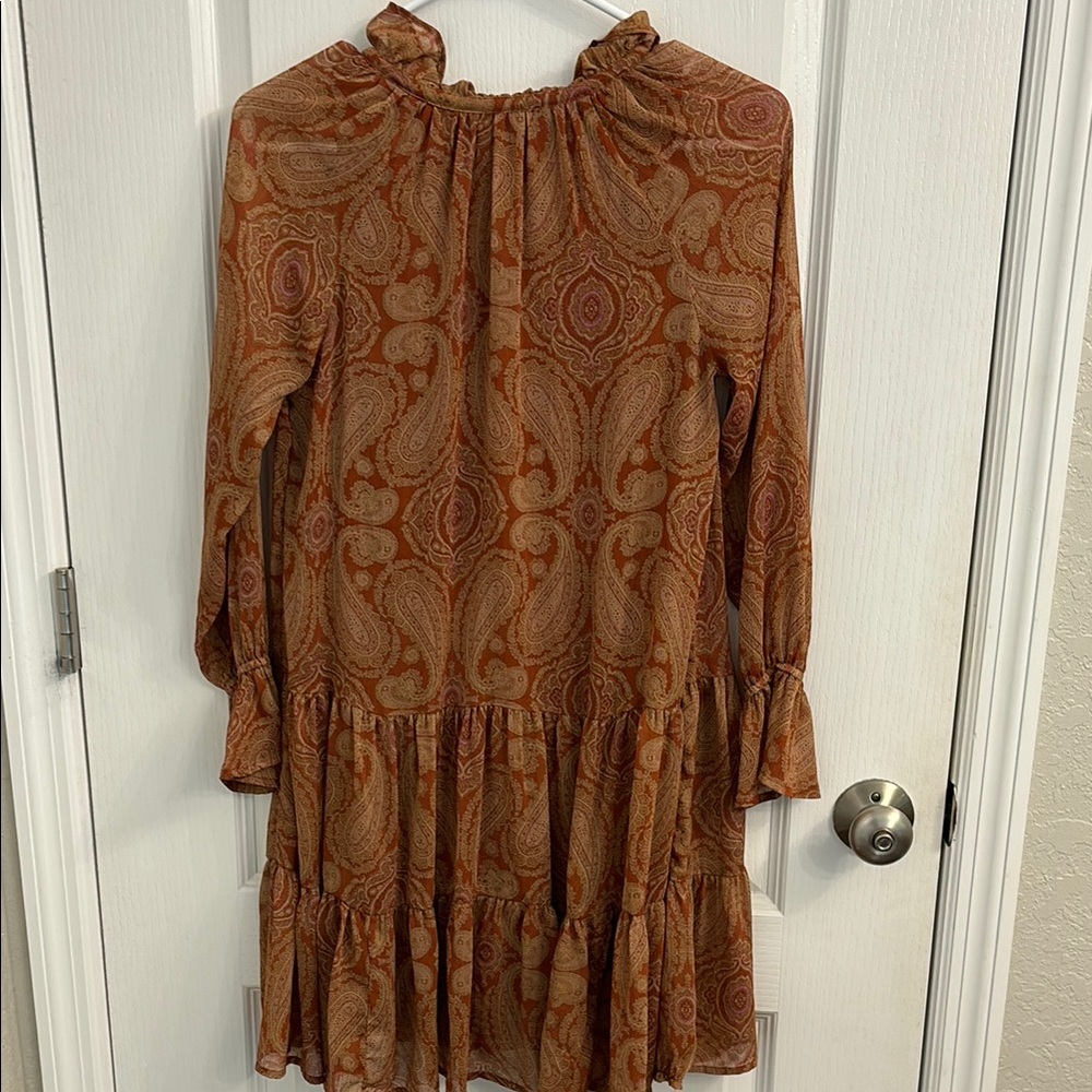Paisley Ruffle Neck Dress - Picture 4 of 4